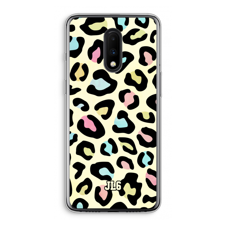 Leopard pattern: OnePlus 7 Transparant Hoesje