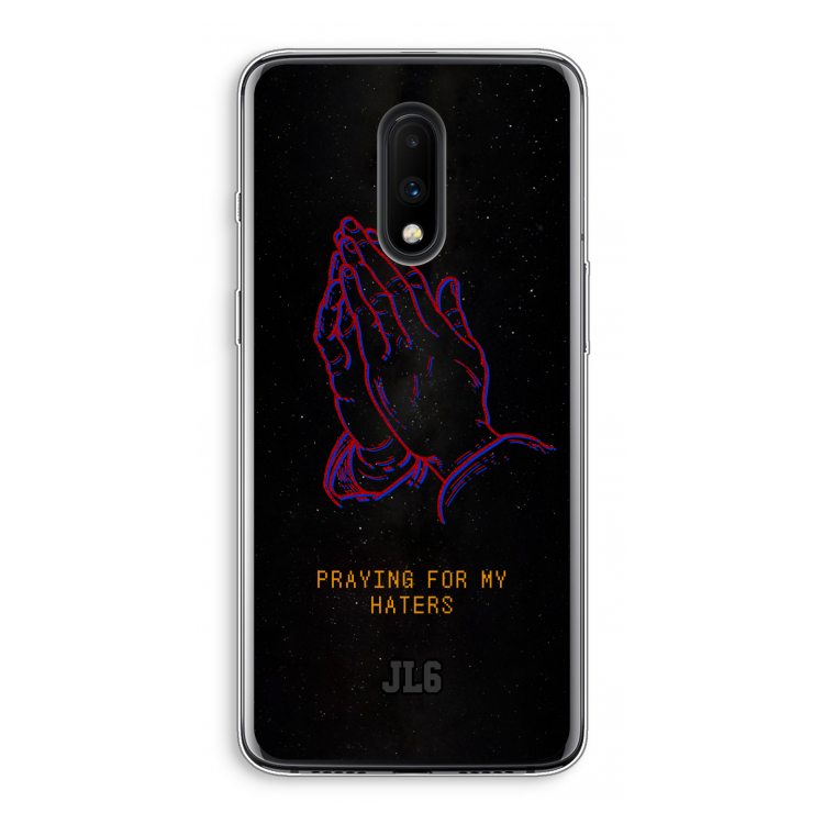 Praying For My Haters: OnePlus 7 Transparant Hoesje