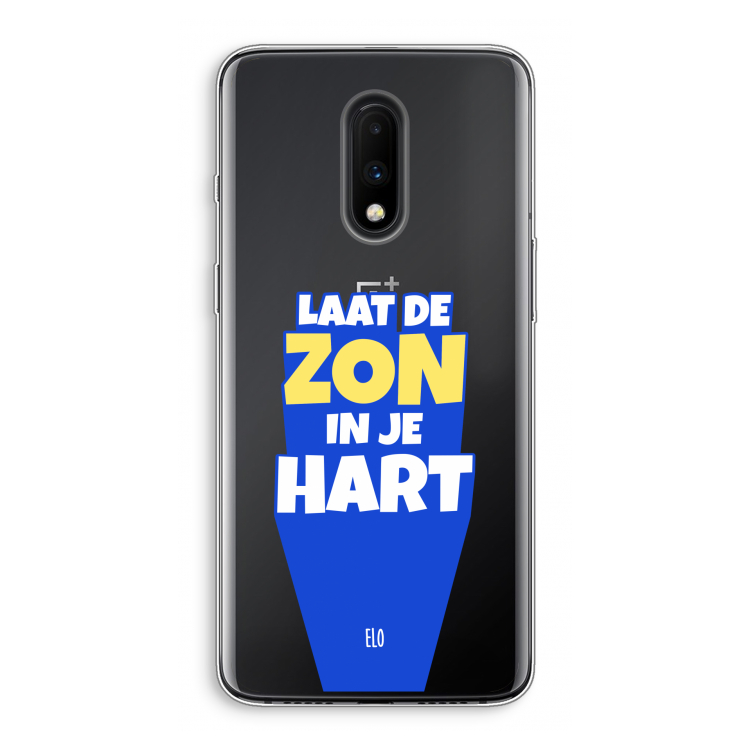 Laat de zon in je hart: OnePlus 7 Transparant Hoesje