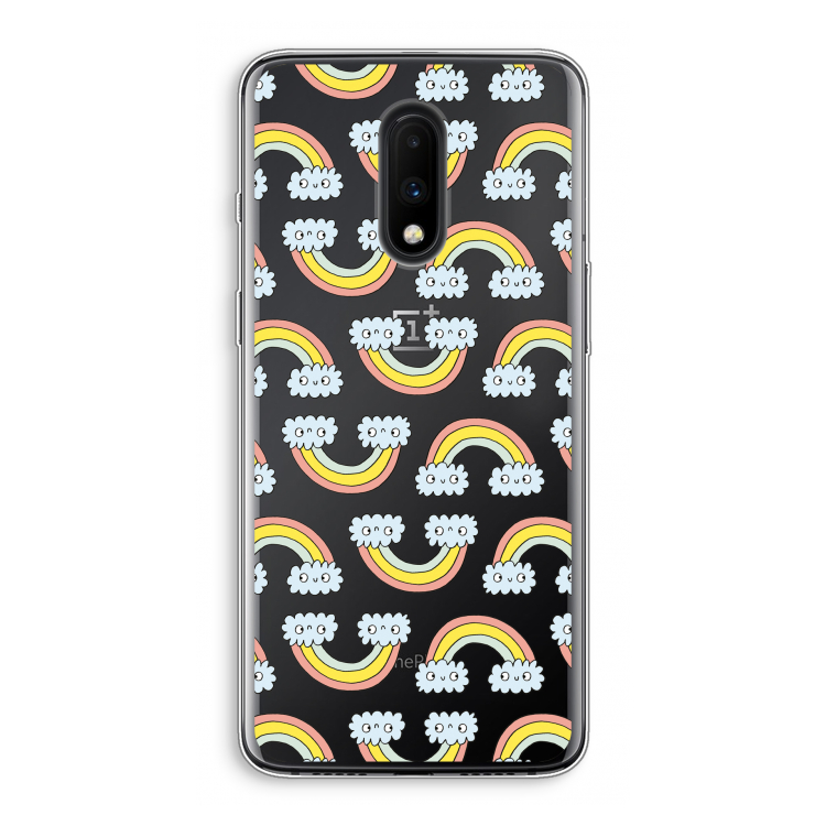 Regenboog: OnePlus 7 Transparant Hoesje