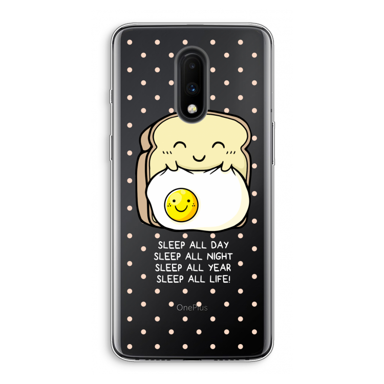 Sleep All Day: OnePlus 7 Transparant Hoesje