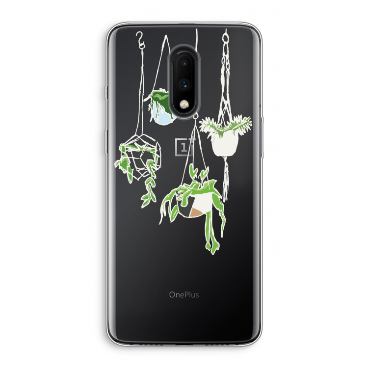 Hang In There: OnePlus 7 Transparant Hoesje