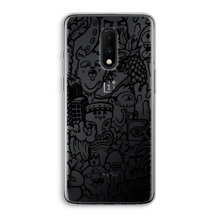 Vexx Black Mixtape: OnePlus 7 Transparant Hoesje