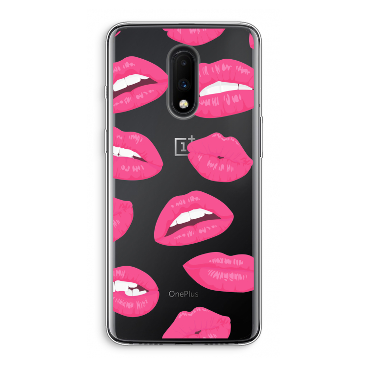 Bite my lip: OnePlus 7 Transparant Hoesje
