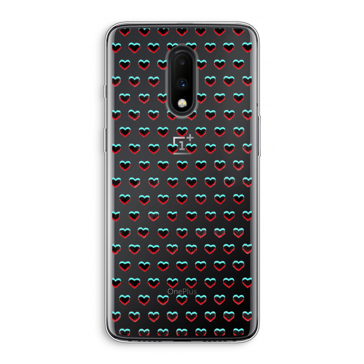 Hartjes: OnePlus 7 Transparant Hoesje