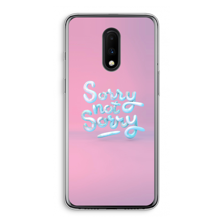 Sorry not sorry: OnePlus 7 Transparant Hoesje