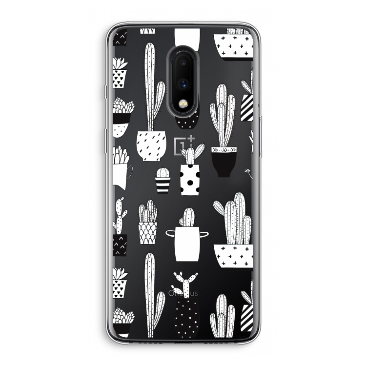 Cactusmotief: OnePlus 7 Transparant Hoesje