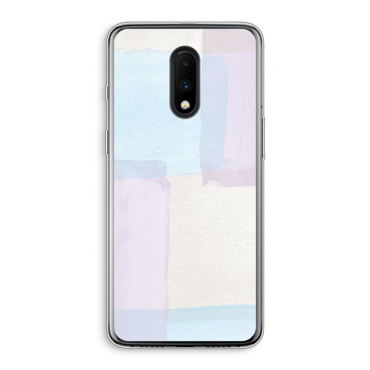 Square pastel: OnePlus 7 Transparant Hoesje