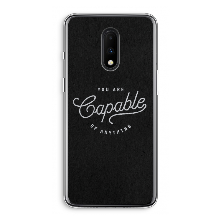 Capable: OnePlus 7 Transparant Hoesje