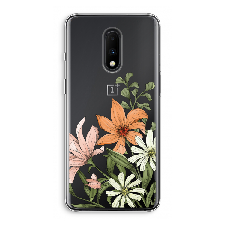 Floral bouquet: OnePlus 7 Transparant Hoesje
