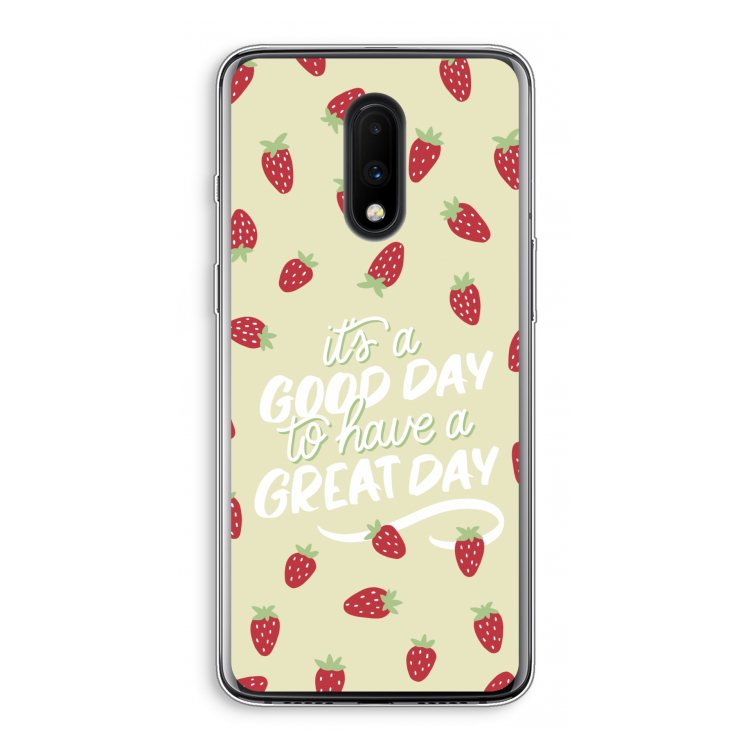 Don't forget to have a great day: OnePlus 7 Transparant Hoesje