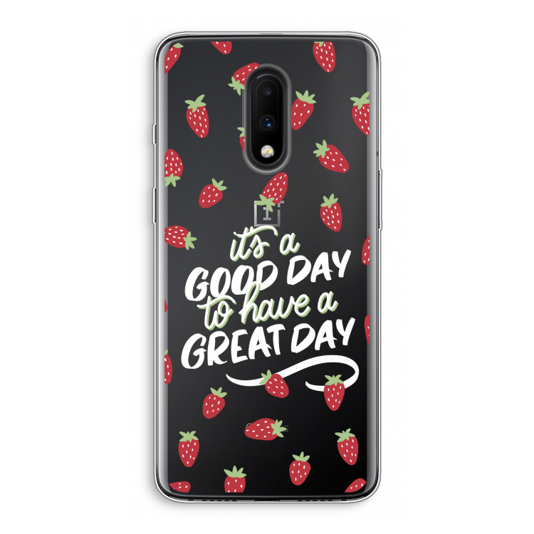 Don't forget to have a great day: OnePlus 7 Transparant Hoesje