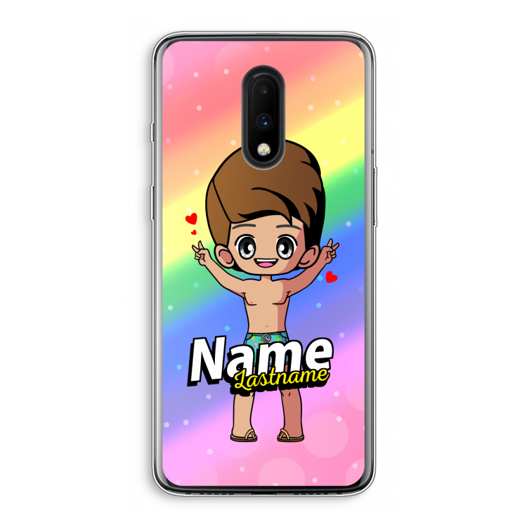 Chibi Maker man: OnePlus 7 Transparant Hoesje