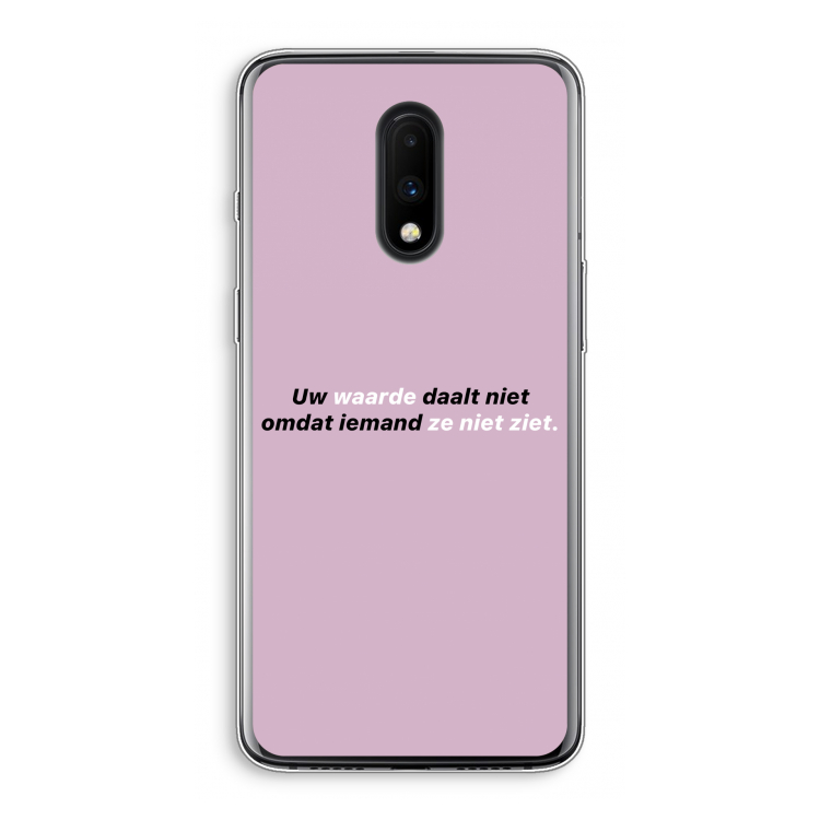uw waarde daalt niet: OnePlus 7 Transparant Hoesje