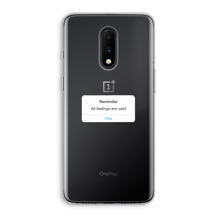 Reminder: OnePlus 7 Transparant Hoesje