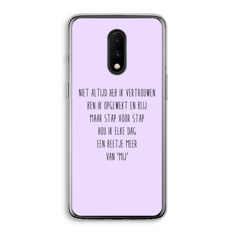 Zelfvertrouwen: OnePlus 7 Transparant Hoesje