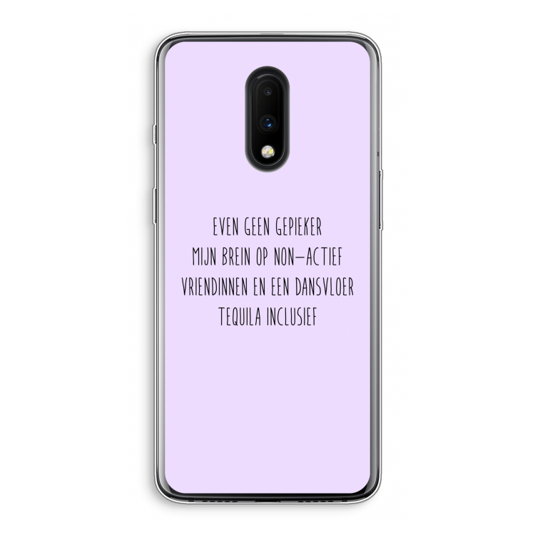 Tequila: OnePlus 7 Transparant Hoesje