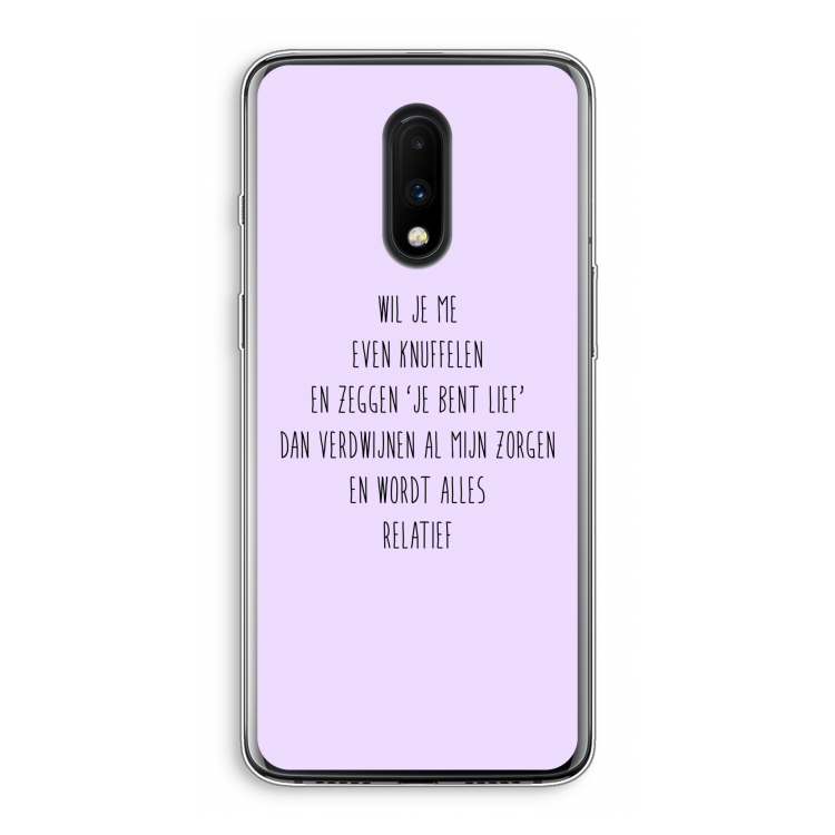 Relatief: OnePlus 7 Transparant Hoesje