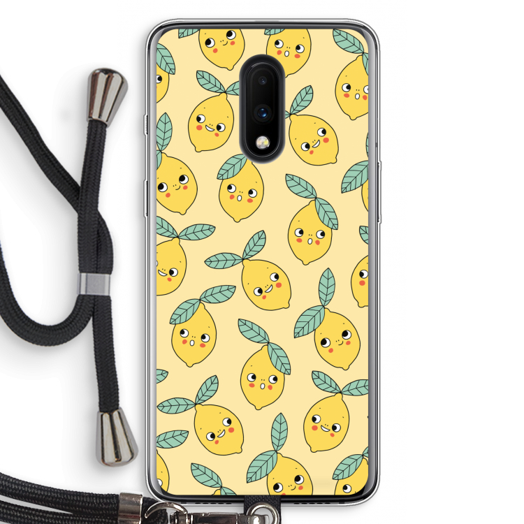 Citroenen: OnePlus 7 Transparant Hoesje met koord