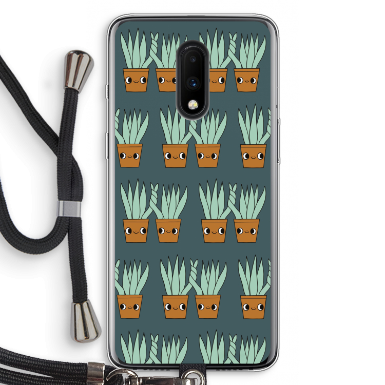 Sansevieria: OnePlus 7 Transparant Hoesje met koord