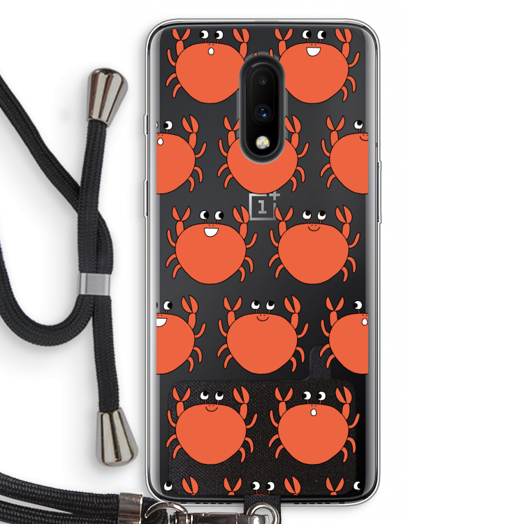Krab: OnePlus 7 Transparant Hoesje met koord