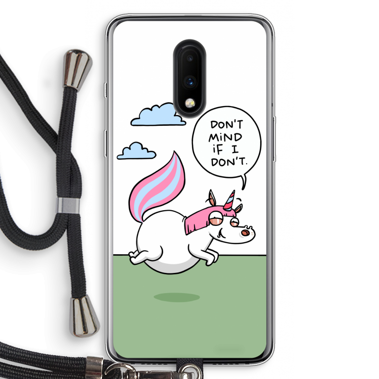 Unicorn: OnePlus 7 Transparant Hoesje met koord