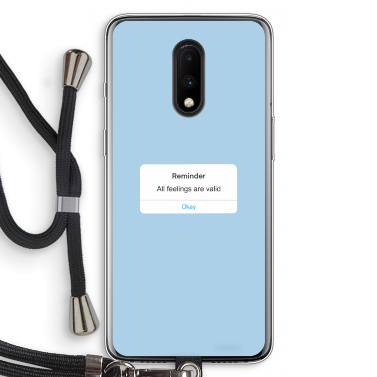 Reminder: OnePlus 7 Transparant Hoesje met koord