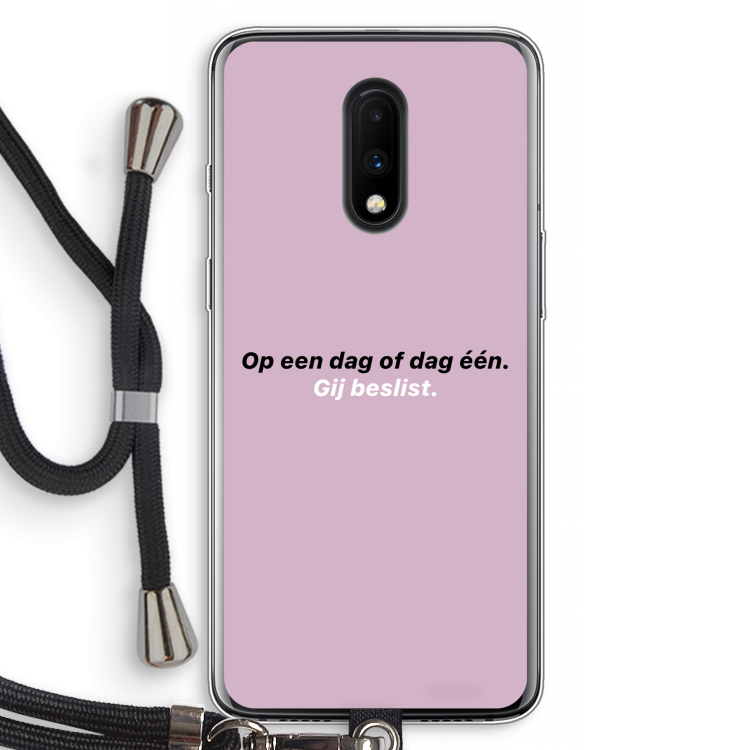 gij beslist: OnePlus 7 Transparant Hoesje met koord