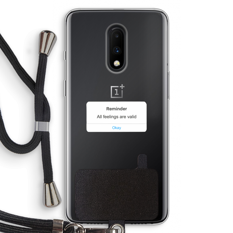 Reminder: OnePlus 7 Transparant Hoesje met koord