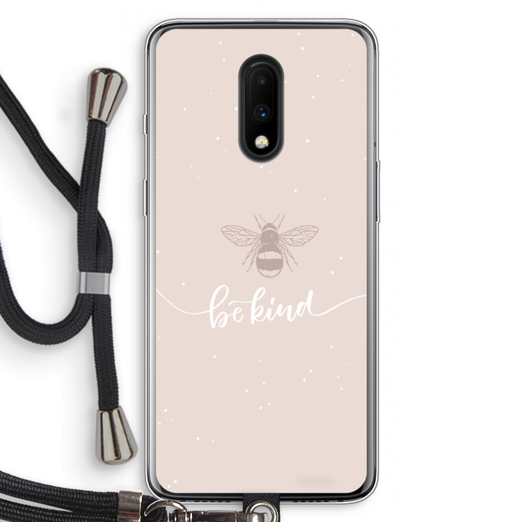 Be(e) kind: OnePlus 7 Transparant Hoesje met koord