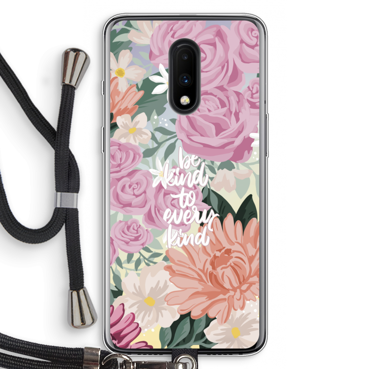 Kindness matters: OnePlus 7 Transparant Hoesje met koord