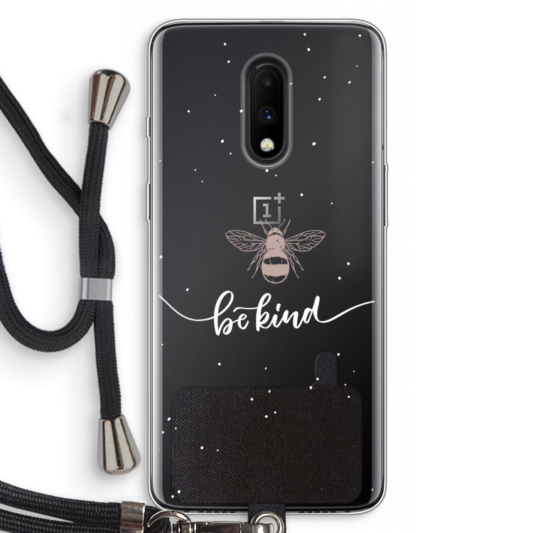 Be(e) kind: OnePlus 7 Transparant Hoesje met koord