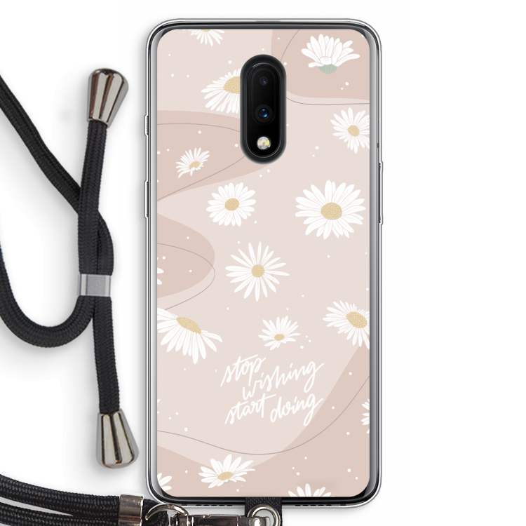 Daydreaming becomes reality: OnePlus 7 Transparant Hoesje met koord