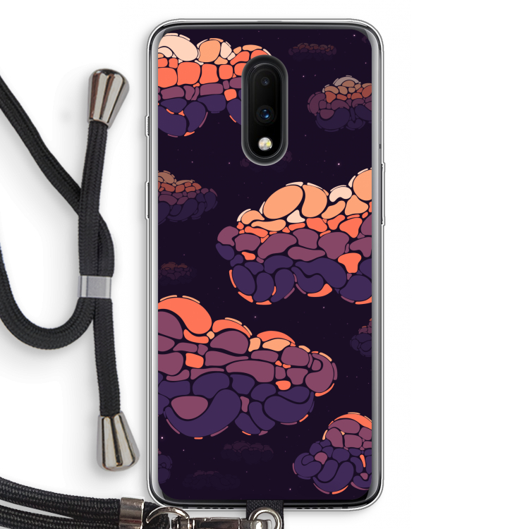 Patroon Wolken: OnePlus 7 Transparant Hoesje met koord
