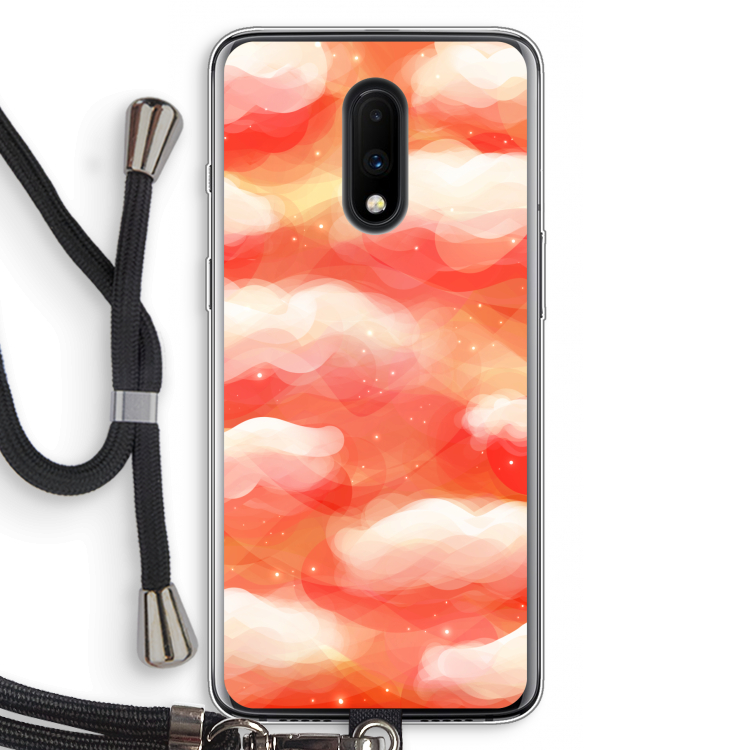 Lichte Wolken: OnePlus 7 Transparant Hoesje met koord