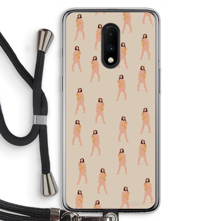 You're so golden: OnePlus 7 Transparant Hoesje met koord