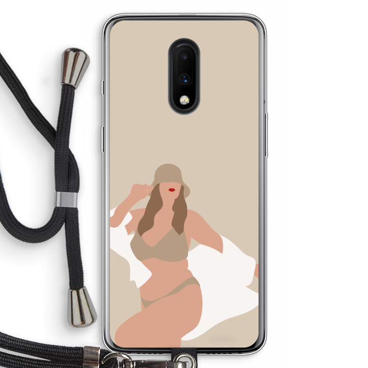 One of a kind: OnePlus 7 Transparant Hoesje met koord