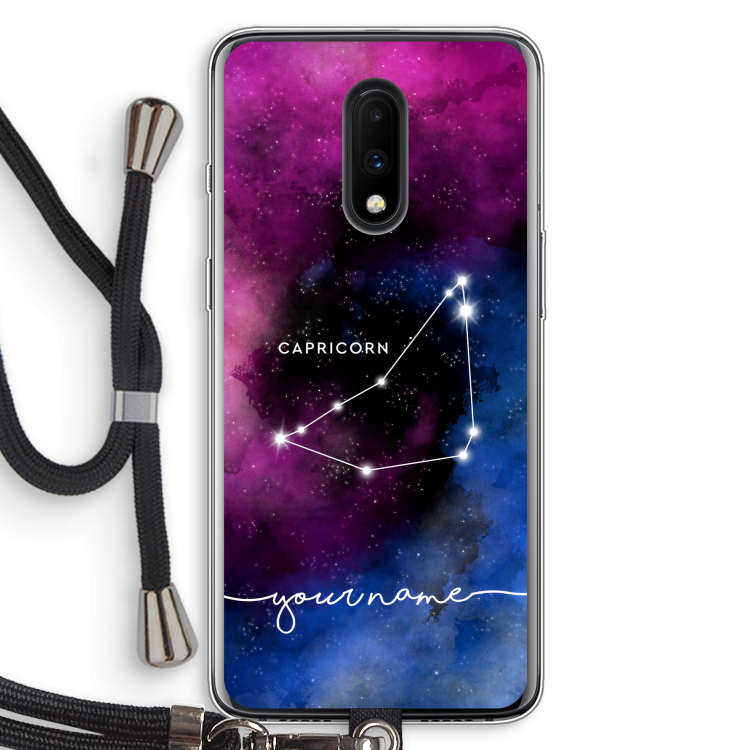Sterrenbeeld - Donker: OnePlus 7 Transparant Hoesje met koord