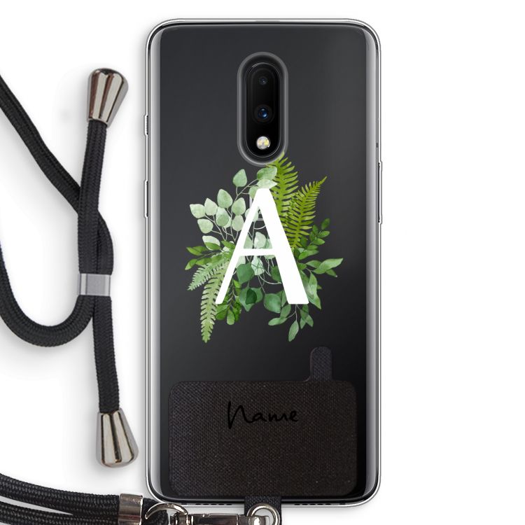 Green Brush: OnePlus 7 Transparant Hoesje met koord