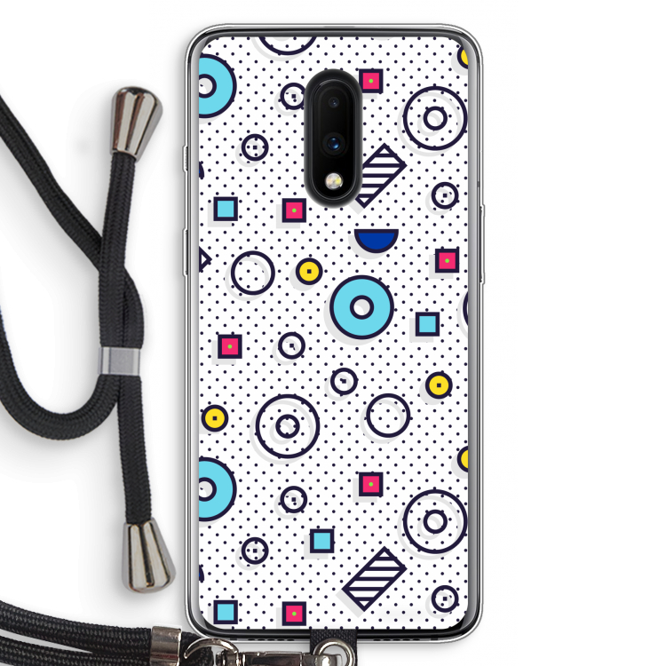 8-bit N°9: OnePlus 7 Transparant Hoesje met koord