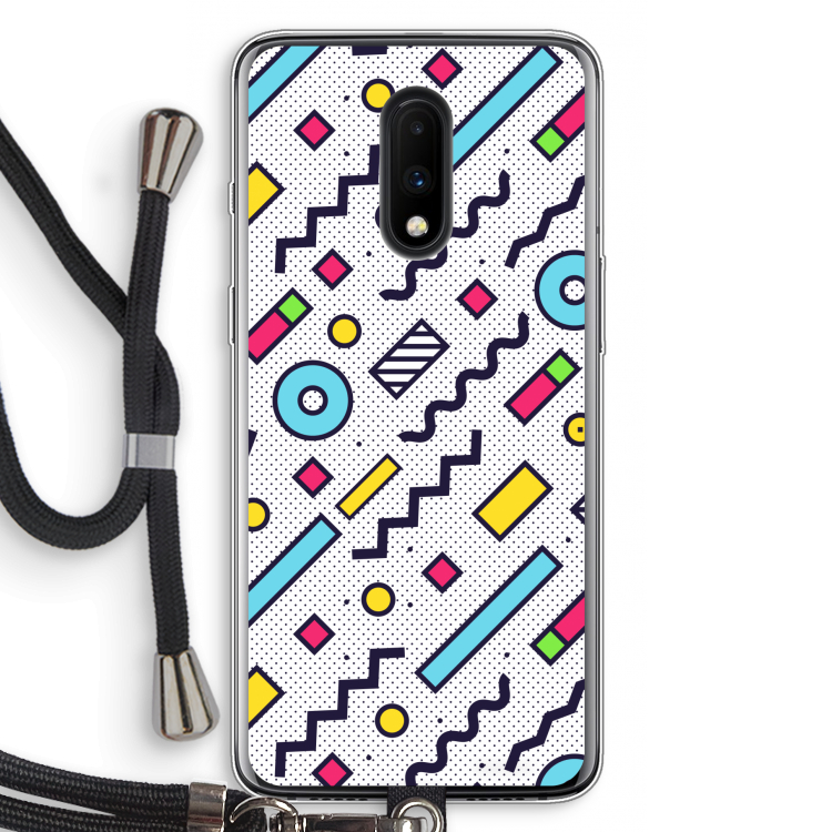 8-bit N°8: OnePlus 7 Transparant Hoesje met koord