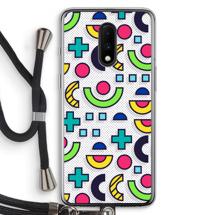 8-bit N°6: OnePlus 7 Transparant Hoesje met koord