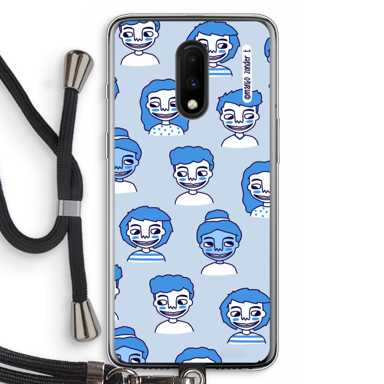 Gezichtjes: OnePlus 7 Transparant Hoesje met koord