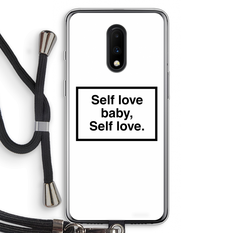 Self love: OnePlus 7 Transparant Hoesje met koord