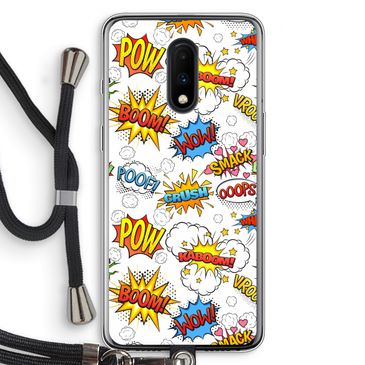 Pow Smack: OnePlus 7 Transparant Hoesje met koord