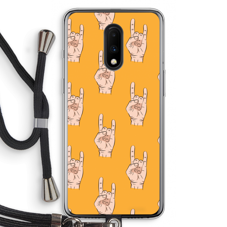 Rock: OnePlus 7 Transparant Hoesje met koord