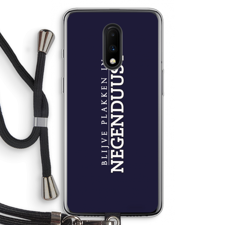 Blijve plakken in Negenduust: OnePlus 7 Transparant Hoesje met koord