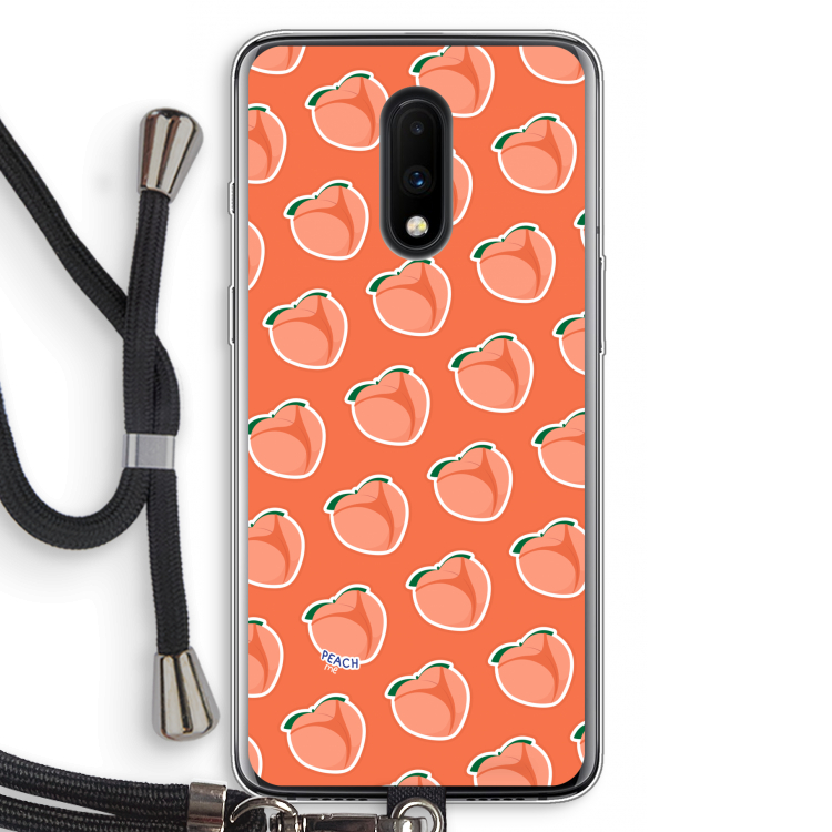 Just peachy: OnePlus 7 Transparant Hoesje met koord