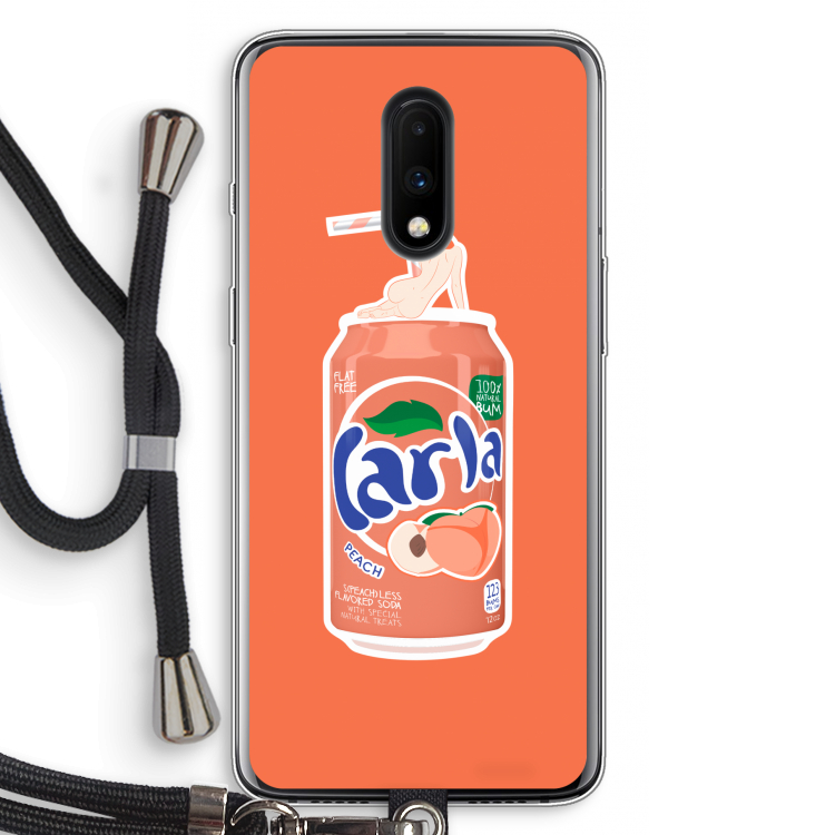 S(peach)less: OnePlus 7 Transparant Hoesje met koord