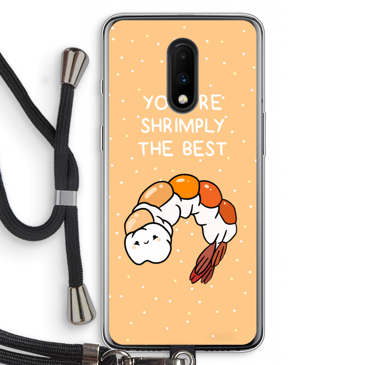 You're Shrimply The Best: OnePlus 7 Transparant Hoesje met koord